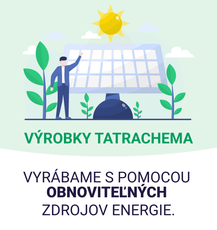 Vyrobené s pomocou obnoviteľných zdrojov energie