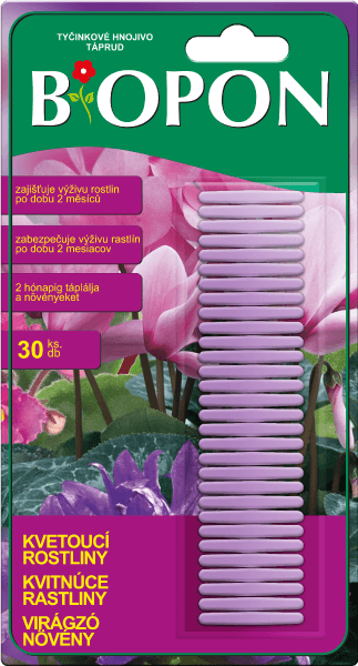 BOPON tyčinkové hnojivo pre kvitnúce rastliny 30ks