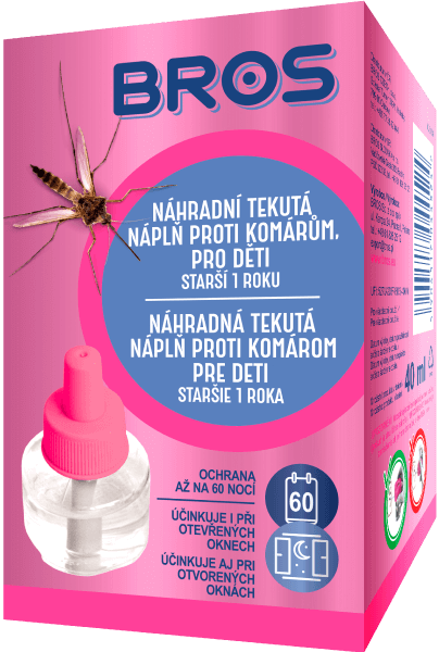 BROS Náhradná tekutá náplň proti komárom pre deti 60 nocí