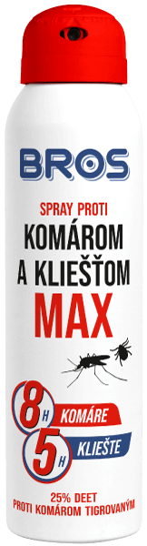 BROS Spray proti komárom a kliešťom MAX 90ml