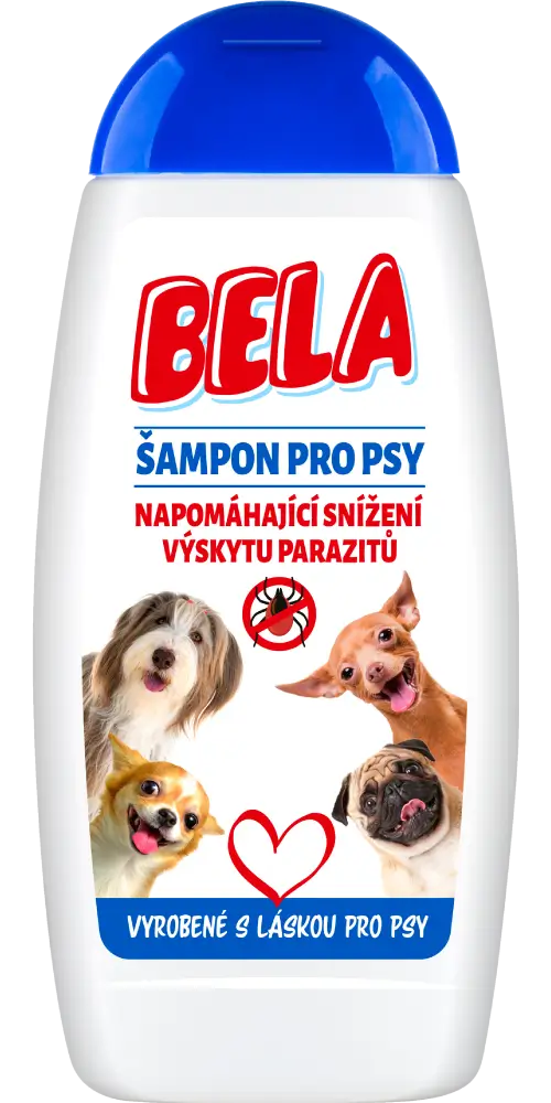 BELA šampon pro psy napomáhající snížení výskytu parazitů 230 ml